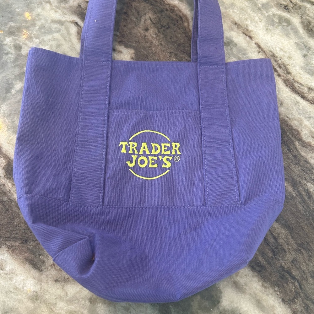 Trader Joe's Purple mini Halloween Tote Bag GUC